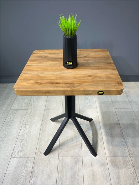 Zeren Kare Ceviz Balkon Masası Mutfak Yemek Masası 60 cm