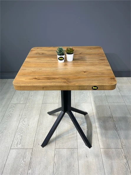Zeren Kare Ceviz Balkon Masası Mutfak Yemek Masası 60 cm - 3