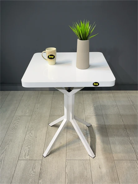 Zeren Kare Balkon Masası Mutfak Yemek Masası 60 cm