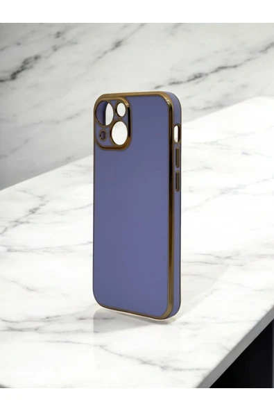 DUBİGOLD İPHONE 13 MİNİ UYUMLU PARLAK GOLD DETAYLI BARK TELEFON KILIFI - 4