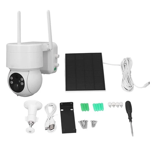 Powermaster PM-26196 Solar Güneş Panelli Dış Mekan Wifi Kamera 4MP 1080P ICSEE Uygulama Destekli - 3