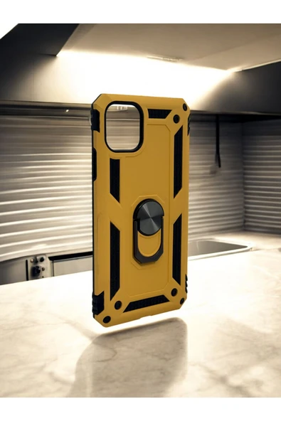 DUBİGOLD İPHONE 11 PRO MAX UYUMLU METAL YÜZÜKLÜ MIKNATISLI ZIRHLI TANK KILIF - 3