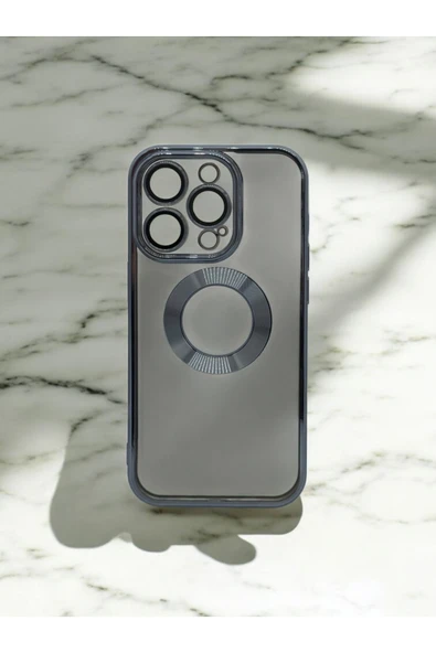 DUBİGOLD İPHONE 14 PRO UYUMLU KAMERA KORUMALI LOGO GÖSTEREN OMEGA KILIF