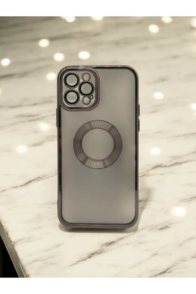 DUBİGOLD İPHONE 12 PRO UYUMLU KAMERA KORUMALI LOGO GÖSTEREN OMEGA KILIF