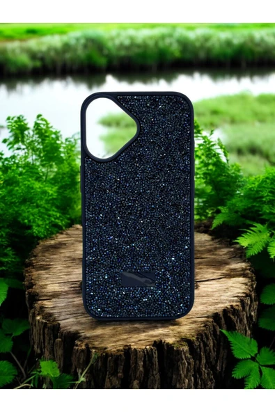 DUBİGOLD İPHONE 16 UYUMLU TAŞLI PARLAK TASARIMLI LÜX KILIF