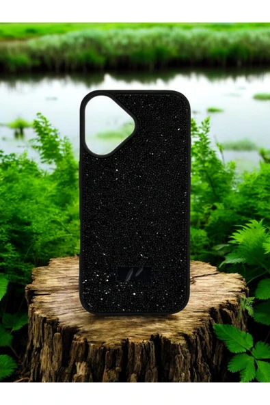 DUBİGOLD İPHONE 16 UYUMLU TAŞLI PARLAK TASARIMLI LÜX KILIF