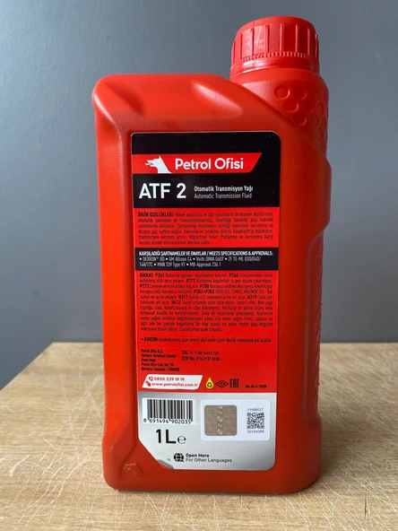 Petrol Ofisi ATF 2 Kırmızı Renk 1 Litre Direksiyon Yağı (03/2025 Üretim) - 2