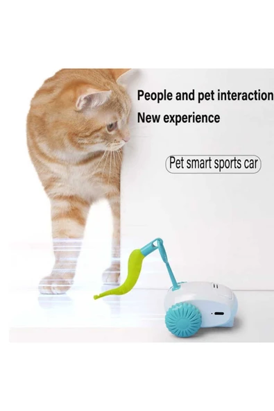 Hareketli Robot İnteraktif Kedi Oyuncağı Tüylü Araba - 6