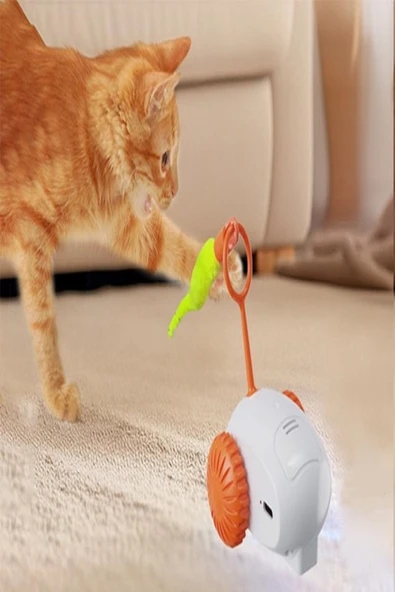 TİNEKE   Hareketli Robot İnteraktif Kedi Oyuncağı Tüylü Araba