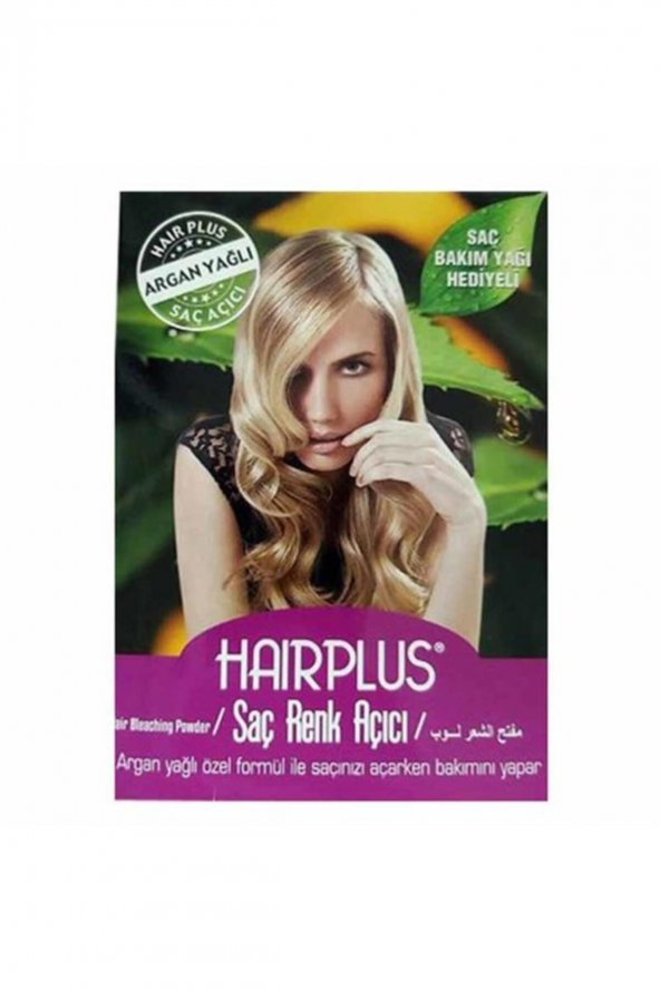 Hairplus  Hair Plus Saç Açıcı Set Argan ( 30 G Mavi Toz + 60ml Oksidan40+ Bakım Yağ+eldiven)