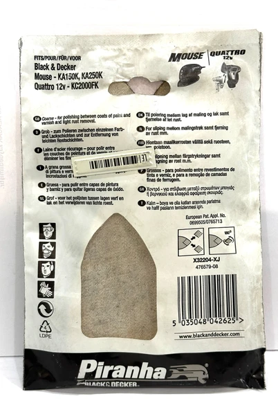 Piranha X32204 Mouse Quick Metal Parlatma Polisaj Keçesi Zımpara - 3