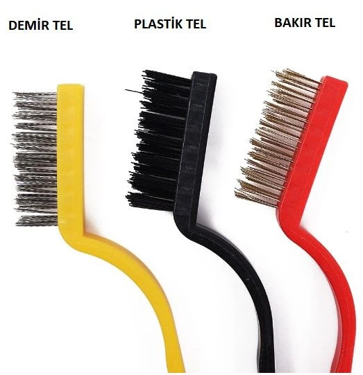 3 Parça Tel Fırça Detaylı Temizlik Seti - 4