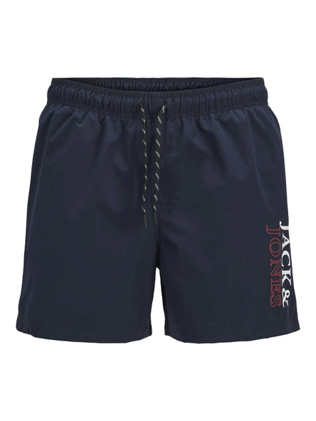 JACK JONES Yazı Baskılı Erkek Deniz Şortu 12272799