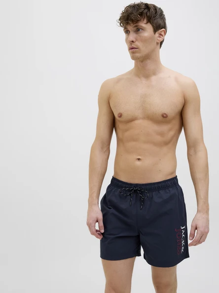 JACK JONES Yazı Baskılı Erkek Deniz Şortu 12272799 - 8