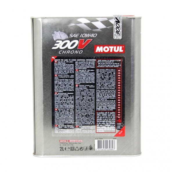 Motul 300V Chrono 10W-40 2 Lt Tam Sentetik Motor Yağı (2 Adet) - 4