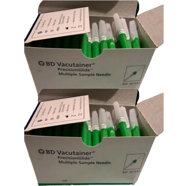 Bd Vacutainer 21g Kan Alma Yeşil Iğne Ucu 100 Adet (2 KUTU)