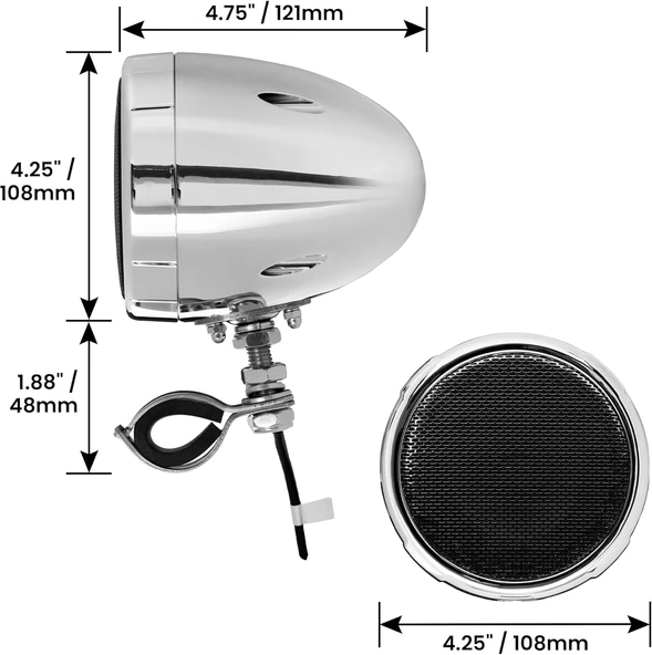 BOSS MC475BA Motosiklet Bluetooth Hoparlör Sistemi - 3