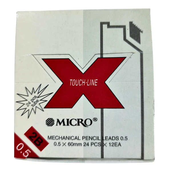 Mikro Touch Line 2B 0.5 Mm Uç 12'li Paket 0.5 x 60 Mm | 12 X 24 Pcs - 6