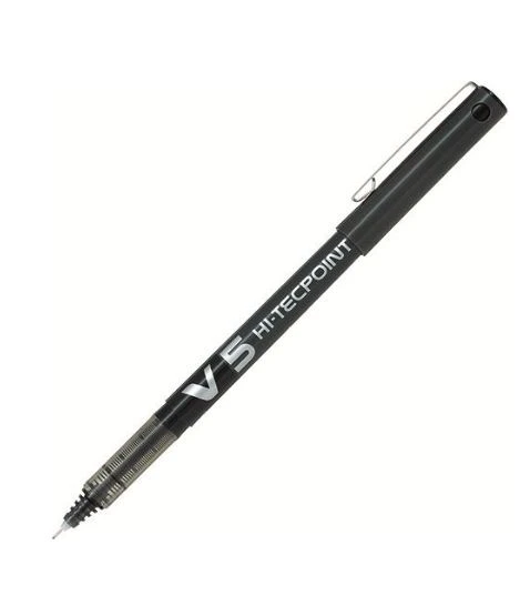 Pilot V5 Hi-tecpoint Iğne Uçlu Kalem 0.5 mm - Siyah