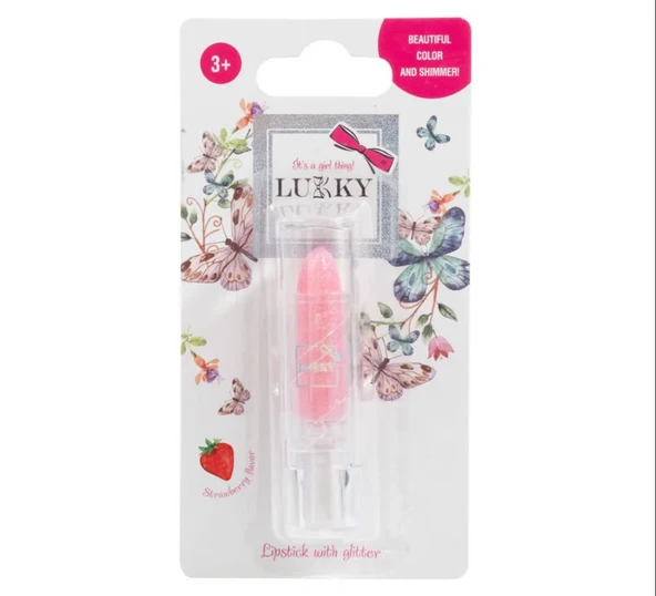 Lukky Simli Ruj Pembe Çilek Aromalı