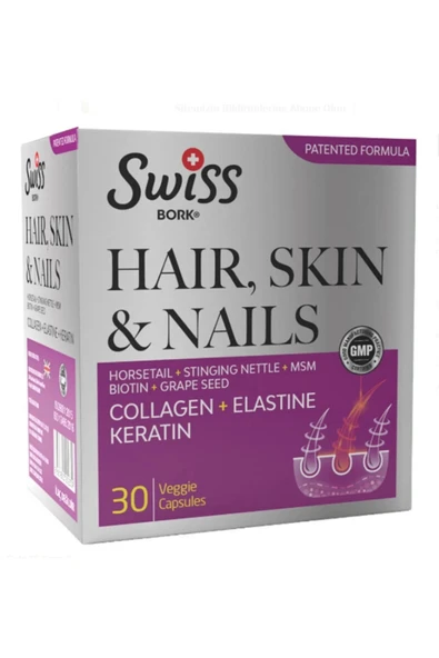 Swiss Bork Hair Skin Nail 30 Kapsül