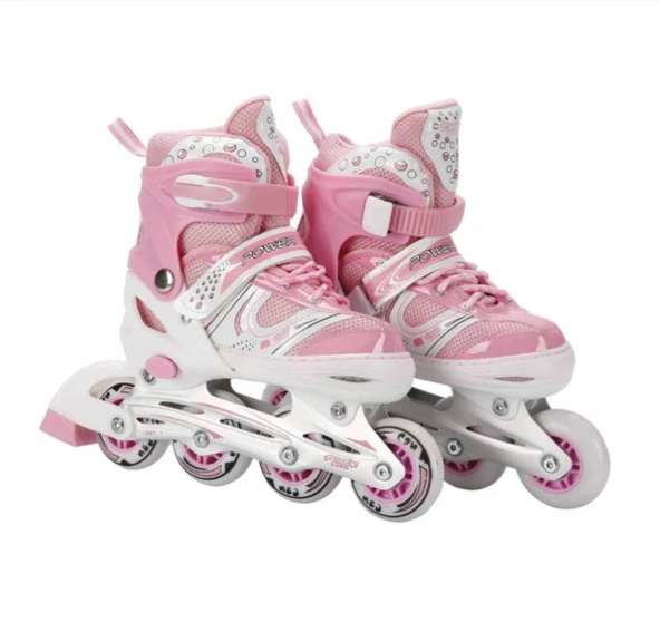 6062cn M Işıklı Ayarlanabilir Paten 35-38 (Kırmızı, Mor, Mavi, Pembe Renkler) - 2