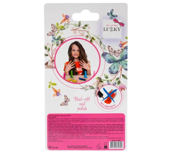 Lukky Soyulabilir Oje - Mor - 7