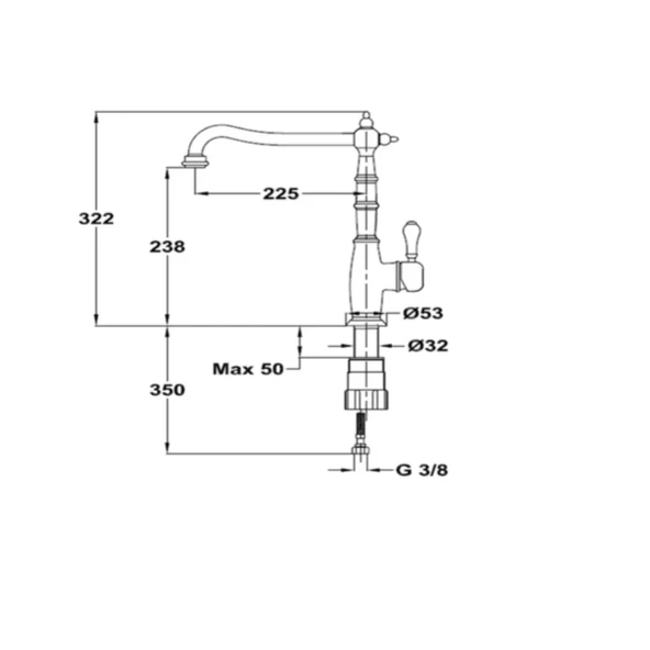 TEKA Retro Mutfak Bataryası Pirinç RT 915 - 6