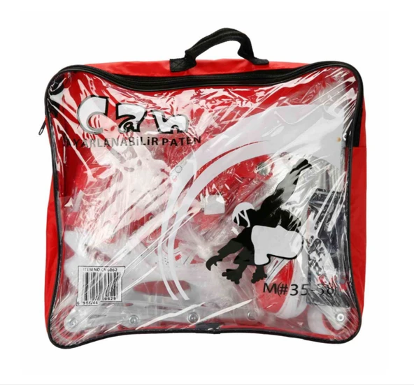 6062cn M Işıklı Ayarlanabilir Paten 35-38 (Kırmızı, Mor, Mavi, Pembe Renkler) - 8