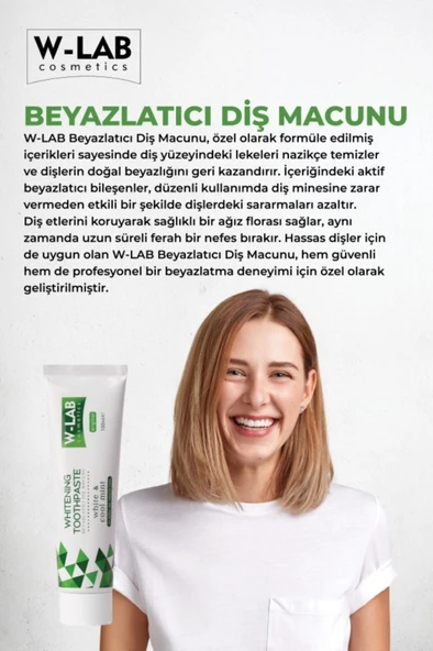 W-Lab Kozmetik Beyazlatıcı Diş Macunu 100 ML - 3