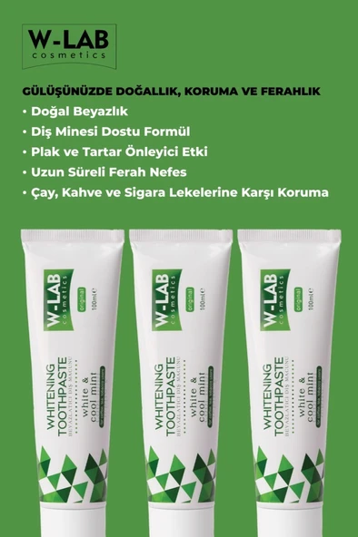 W-Lab Kozmetik Beyazlatıcı Diş Macunu 100 ML - 2