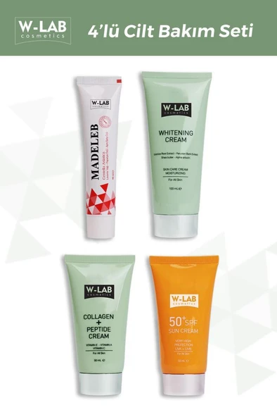 W-Lab Kozmetik Cilt Bakım Seti 4 lü Süper Set