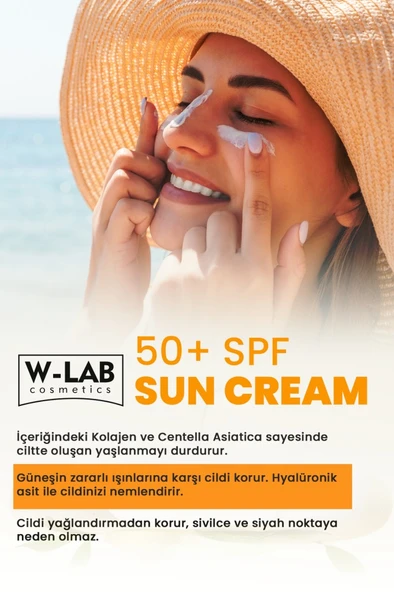 W-Lab Kozmetik SPF50 Güneş Kremi 2 li Set - 3