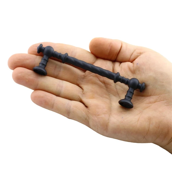 Mobilya Mutfak Dolabı Çekmece Dolap Kapak Kulpu Kulbu Mat Siyah (96 MM-9.6 CM) Metal Kulpları - Resim 3