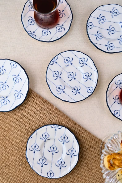 Tabak Evi Porselen Audrey Çay Tabak Takımı 12cm 6 Parça FLY6ÇTPRS1209 - 3