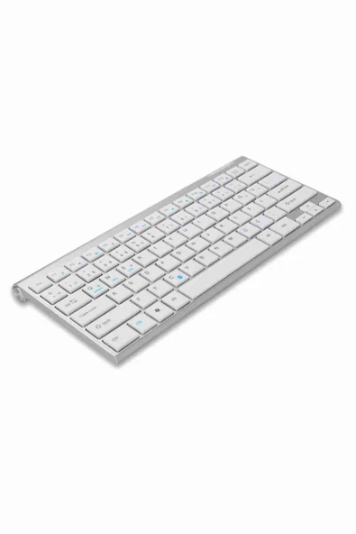 Standlı Bluetooth 5.0 Kablosuz Fuchsia V6 Türkçe Q Klavye - Resim 3