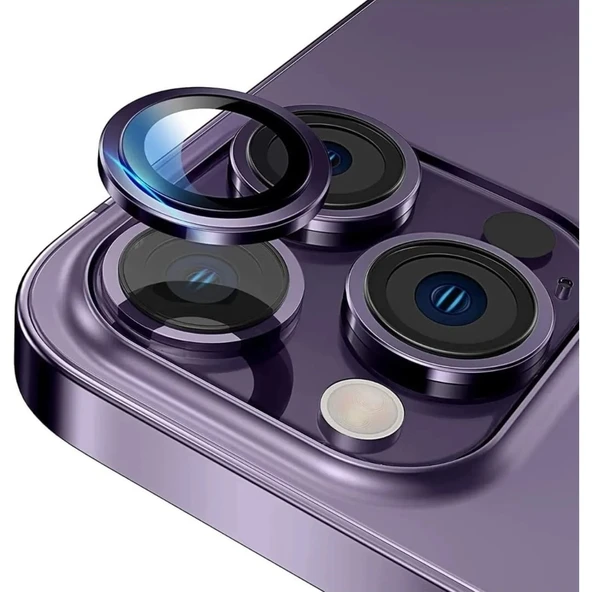 Adaman iPhone 11 Pro Uyumlu Kamera Mercek Lens Için Koruyucu - LİLA