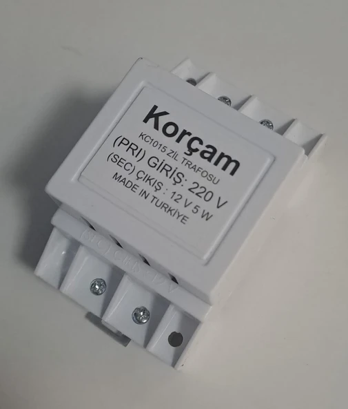 KORÇAM ZİL TRAFOSU & GÜÇ TRANSFORMATÖRÜ RAYLI SİSTEM 12 VOLT 5W