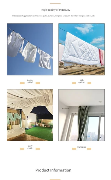 Dış Mekan Kalın Paslanmaz Çelik Çamaşır İpi - 4 Metre 3mm Plastik Kaplı Çelik Halat - Resim 9