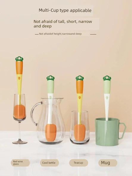 3'ü 1 Arada Uzun Saplı Temizleme Fırçası Seti - Sarı ve Vantuzlu Boru Fırçası - Resim 6