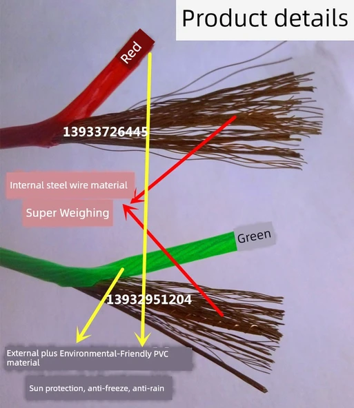 Plastik Kaplı Çelik Halat Çamaşır İpi - 5mm - 5 Metre - 12