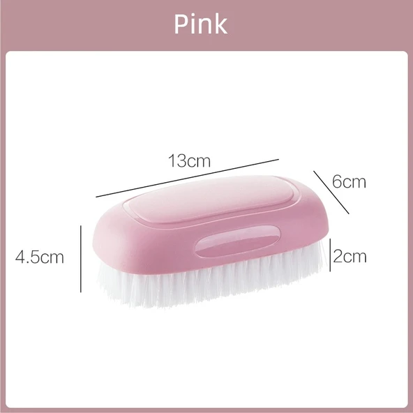Çok Amaçlı Yumuşak Fırçalı Elbise ve Ayakkabı Temizleme Fırçası - Pembe