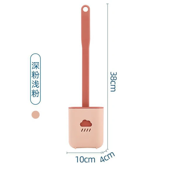 360 Derece Evrensel Silikon Fırçalı Klozet Temizleyici - Mavi Sarı (2 Adet) - Resim 6