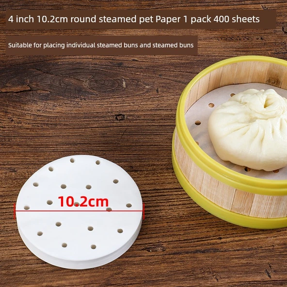 Buharda Pişirme Kağıdı - 10.2cm Yuvarlak Delikli - 400 Adet