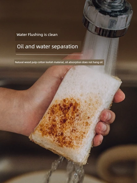 Mutfak Fırça Seti - Kabak Lifi ve 2 Yağsız Bulaşık Bezi - Resim 4