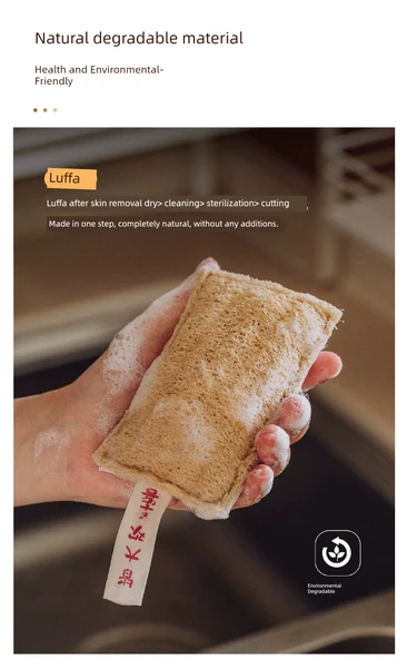 Mutfak Fırça Seti - Kabak Lifi ve 2 Yağsız Bulaşık Bezi - Resim 11