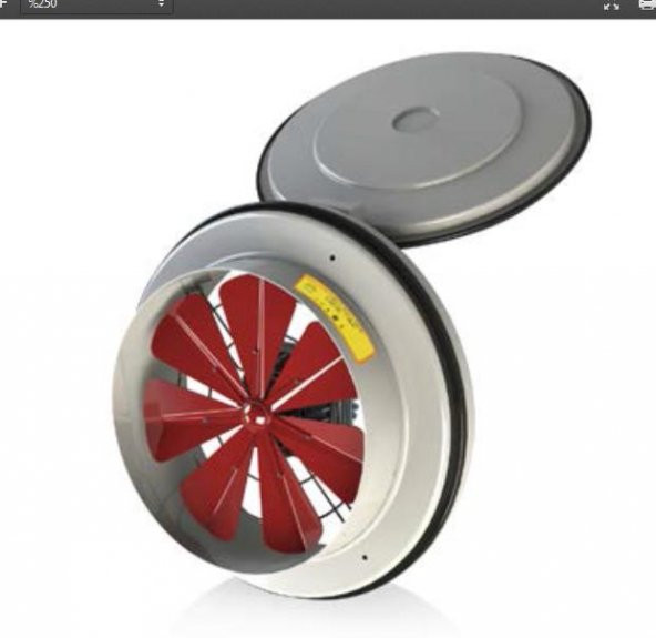 Fanex Kapaklı ve Flanşlı Aksiyal Aspiratör Havalandırma Fan 250mm ürün görseli