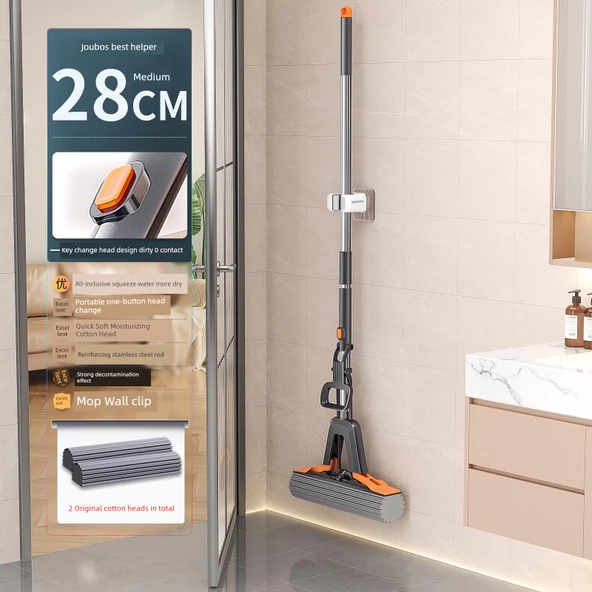 Emiş Güçlü Sünger Paspas - Duvara Monte Paket [28cm] - 2 Nemlendirici Başlık