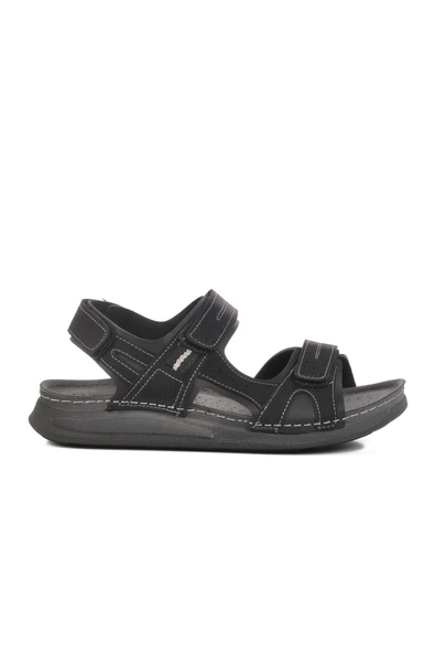 Ayakmod Siyah Anatomik Cırtlı Erkek Spor Sandalet 86.002 M