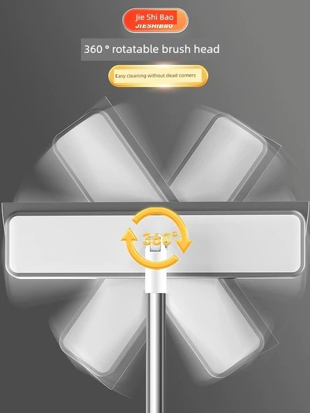 4 Parça Zemin Fırçası + Sihirli Süpürge + 2 Duvar Klipsi - Banyo Tuvalet Fırçası Seti - Resim 4